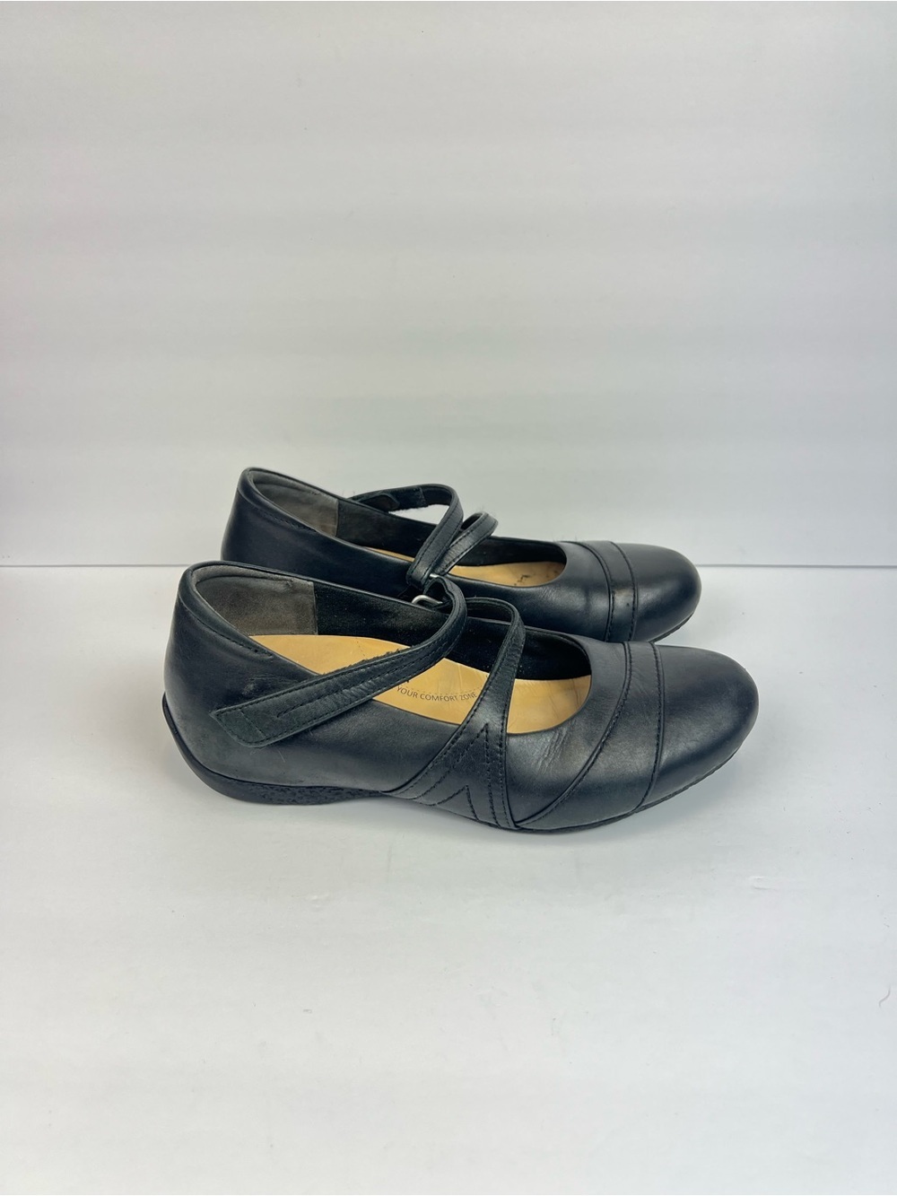 Ziera Super Support XRAY Black Mary Jane Strappy Loafers Comfort US 8.5 EU 39